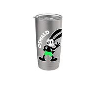 Oswald Rabbit saludando Hello Vintage Bunny Vaso térmico de acero inoxidable de doble pared