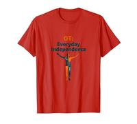 OT: Independencia Cotidiana - Empoderamiento de Terapia Ocupacional Camiseta, Hombre, Rojo, XL