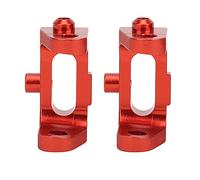 OT003 Bloque de rueda delantera de metal para KYOSHO 4WD Optima Maxima, pieza de actualización de aleación de aluminio para RC 1/10, componente de dirección ligero y duradero para (Roja)