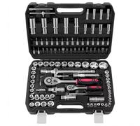 ota Juego de Llaves de Vaso 108 Piezas Cr-V, Kit de Herramientas Mecánicas con Trinquete 1/4" y 1/2", Carraca 72 Dientes, Llaves de Tubo