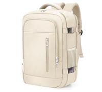 OTAHGK Mochila de Viaje Cabina Avion 40 x 20 x 25 para Ryanair Equipaje de Mano Maletas de Cabina Bolsa de Viaje para Portátil de 14 Pulgadas con Orificio de Carga USB y Bolsillo Antirrobo-Beige