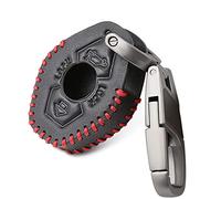 Otai Funda de cuero para Llave de coche Cubre Llavero para BMW E38 E39 E46 E83 3 5 7 Serie X3 X5 Z3 Z4 2 Botones Cosido a mano Suave