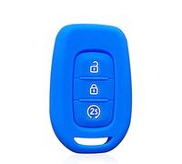 Otai Funda de Silicona para Llave de coche Cubrir para Renault Clio Kangoo Master Twingo Megane Kadjar Dacia Logan Duster 2018-2021 (3 Botones, Azul)