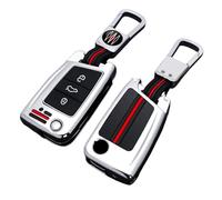 Otai - Funda para llave de coche de aleación de zinc para Volkswagen VW Golf 7 GTI MK3 MK7 Touran Skoda Octavia Flip Keyshell 3 botones (color mate)
