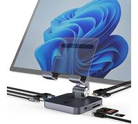 OTAITEK Hub USB C 8 en 1 para iPad Pro, con Soporte de Tableta Plegable, PD 100W, HDMI 4K, 2 Puertos de Datos USB-A, Puerto de Datos USB-C, Audio 3,5 mm, Ranura para Tarjeta TF/SD