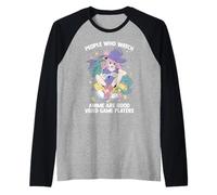 Otaku - Las Personas Que Ven Anime Son Buenos Jugadores de Videojuegos Camiseta Manga Raglan