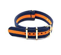OTAN Venda de Reloj de la Correa de Nylon Hebilla de Oro de 18mm/20mm/22mm/24mm de reemplazo de Rayas Correa de Accesorios de Pulsera, 18mm