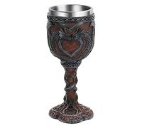 OTARTU Copa medieval de acero inoxidable con forma de cáliz de dragón, mazmorras y dragones, copas de vino góticas de 210 ml, regalo para el día de San Valentín
