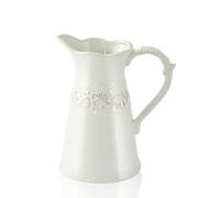 Otartu White Ceramic Jarrador Vase Flower Jarrador de jarrones Pitcher Farmhouse para el hogar D? Cor 8,5 pulgadas Jug Jarrn.