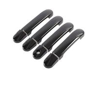 OTBEHUWJ Tiradores Exteriores Embellecedores De Las Manijas Exteriores De Las Puertas Para Nissan Para Marzo Para Micra K12 Para Tiida C11 2003-2010 Repuestos Coche(Black no button)