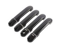 OTBEHUWJ Tiradores Exteriores Embellecedores De Las Manijas Exteriores De Las Puertas Para Nissan Para Marzo Para Micra K12 Para Tiida C11 2003-2010 Repuestos Coche(Black 2 buttons)