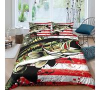 OTBSDNKZZ American Flag Style Funda de Edredón Microfibra 3 Piezas Impresión 3D Cierre de American Flag Estilo Funda Edredon Fundas de Almohada Antibacteriana Lavables for jóvenes King（220x240cm）