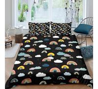 OTBSDNKZZ Cartoon Whimsical Funda de Edredón Microfibra 3 Piezas Compuesto Impresión 3D Cierre de Dibujo Animado Whimsical Funda Edredon Fundas de Almohada Transpirable for niños Double（200x200cm）