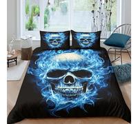 OTBSDNKZZ Dark_Gothic_Style Funda Edredon Microfibra 3 Piezas Impresión 3D Cierre de Dark_Gothic_Style Funda de Edredón Fundas de Almohada Antialérgica Transpirable for Ancianos Single（135x200cm）