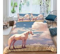 OTBSDNKZZ Desert Landscape Funda de Edredón Microfibra 3 Piezas Compuesto Impresión 3D Cierre de Desert Paisaje Funda Edredon Fundas de Almohada Transpirable for niños y niñas Super King（260x220cm）