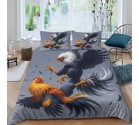 OTBSDNKZZ Dynamic Animal Funda Edredon Microfibra 3 Piezas Compuesto Impresión 3D Cierre de Dynamic Animal Arte Estilo Funda de Edredón Fundas de Almohada Antibacteriana for niña Single（135x200cm）