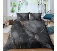 OTBSDNKZZ Elegant Golden Veins Funda Edredon Microfibra 3 Piezas Compuesto Impresión 3D Cierre de Elegant Golden Veins Funda de Edredón Funda de Almohada a Juego Lavables for niña Double（200x200cm）