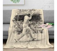 OTBSDNKZZ Estampado 3D Cricket Player Action Manta de salón Microfibra Ropa de Cama Lavable en Lavadora Sketch ilustracion Manta de salón Suave para Regalos para casa Nueva 40x50inch(100x130cm)
