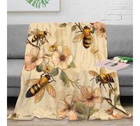 OTBSDNKZZ Estampado 3D Garden Scene Manta térmica Microfibra Ropa de Cama Anti-Bolitas Vintage Floral Plaid de sofá no desprende Pelusa para jóvenes arrendatarios 70×80inch(180x200cm)