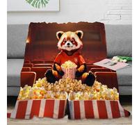OTBSDNKZZ Estampado 3D Movie Night Manta para Aire Acondicionado Microfibra Ropa de Cama Suave Dibujo Animado Animal Manta de Siesta esponjosa Anti-Bolitas para Descanso en hogar 80×90inch(200x230cm)
