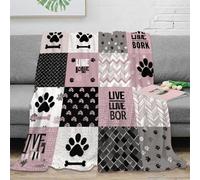 OTBSDNKZZ Estampado 3D Perro Paw Patterns Manta térmica Microfibra Ropa de Cama Aislante Modern Mascota-The Manta de Cama Anti-Bolitas para Regalos para Abuelos 80×90inch(200x230cm)