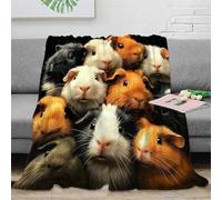 OTBSDNKZZ Estampado 3D Pigs Group frazada Microfibra Ropa de Cama Transpirable Bonito Animal Plaid de frazada Suave para Regalos para Amantes del Confort 40x50inch(100x130cm)