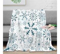 OTBSDNKZZ Estampado 3D Snowflake Designs Plaid de frazada Microfibra Ropa de Cama Suave Winter decorataive frazada Anti-Bolitas para Regalos para Amigos 70×80inch(180x200cm)
