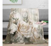 OTBSDNKZZ Estampado 3D Wedding Flowers Plaid de frazada Microfibra Ropa de Cama Suave Suave Romantic frazada Anti-Bolitas para jóvenes Amantes de Las Series 80×90inch(200x230cm)