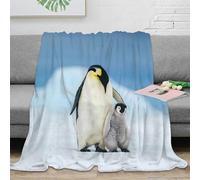 OTBSDNKZZ Estampado 3D with Chick frazada Microfibra Ropa de Cama Anti-Bolitas Antarctic Wildlife Manta de salón Suave y cálida no desprende Pelusa para Uso en salón 40x50inch(100x130cm)