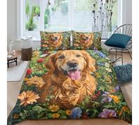 OTBSDNKZZ Floral Garden Style Funda de Edredón Microfibra Suave 3 Piezas Estampado 3D Floral Jardín Estilo Funda Edredon con Fundas de Almohada Antibacteriana Lavables for Familia King（220x240cm）