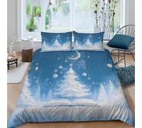 OTBSDNKZZ Magical Christmas Funda de Edredón Microfibra 3 Piezas Compuesto Impresión 3D Cierre de Magical Christmas Funda Edredon Fundas de Almohada Suave Antialérgica for jóvenes King（220x240cm）