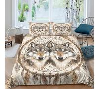 OTBSDNKZZ Native American Dreamcatcher Funda de Edredón 3 Piezas Compuesto Impresión 3D Cierre de Native American Dreamcatcher Funda Edredon Fundas de Almohada Suave for niños y niñas King（220x240cm）