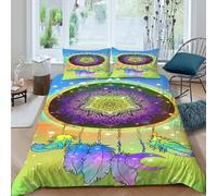 OTBSDNKZZ Psychedelic Funda de Edredón Microfibra 3 Piezas Compuesto Impresión 3D Cierre de Psychedelic Arte Estilo Funda Edredon Fundas de Almohada Antibacteriana for Familia Super King（260x220cm）