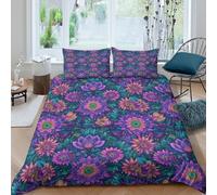 OTBSDNKZZ PsychedelicArtStyle Funda de Edredón Microfibra 3 Piezas Impresión 3D Cierre de PsychedelicArtStyle Funda Edredon Fundas de Almohada Lavables Transpirable for niños Double（200x200cm）