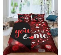 OTBSDNKZZ Romantic Couple Funda Edredon Microfibra 3 Piezas Compuesto Impresión 3D Cierre de romántico Couple diseño Funda de Edredón Funda de Almohada a Juego Lavables Transpirable for Adolescentes