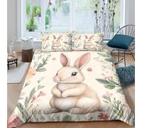 OTBSDNKZZ Watercolor Spring Funda Edredon Microfibra 3 Piezas Compuesto Impresión 3D Cierre de Acuarela Spring Funda de Edredón Funda de Almohada a Juego Transpirable for Adultos King（220x240cm）