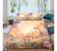 OTBSDNKZZ Whimsical Watercolor Funda Edredon Microfibra 3 Piezas Compuesto Impresión 3D Cierre de Whimsical Acuarela Funda de Edredón Funda de Almohada a Juego Lavables for Adultos Single（140x200cm）
