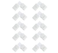 Otbushit 10 Uds. Adaptador de tira LED de 2 pines conector en forma de L para 10mm SMD 050 3528 5630 2835 accesorios de conexión de esquina de tira de luz de un solo color
