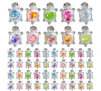 Otbushit 50 Figuras de Tortugas Marinas con Purpurina Que Brillan en la Oscuridad, Mini Tortugas de Resina para decoración de Fiestas, Manualidades y Juegos de Broma, pequeños Animales de Resina
