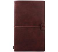 Otbushit Cuaderno de viajero vintage de PU con hebilla de correa Cuaderno retro recargable de 7, 9 x 4, 7 pulgadas para escribir cartas, hacer dibujos o pegar fotos