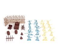 Otbushit Figuras de acción de Hombres del ejército, Juego de Piratas de Hombres del ejército de 34 Piezas con Juego de construcción de Castillo de Barco Pirata, Cofre Tesoro y Accesorios para ju