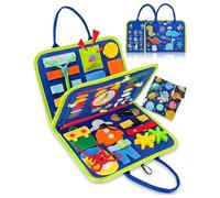 Otbushit Libro Ocupado Montessori para niños de 1 a 6 años, Libro Educativo para bebés con 25 Juegos de Aprendizaje, práctica con Cremallera y Botones, Alfabeto y Reloj de Juguete para Habilidades m