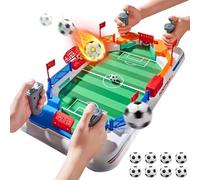 Otbushit Mesa de futbolín con lanzadores y Marcador de Doble Control, Juguetes de fútbol para 2-4 Jugadores para niños y Adultos, emocionantes Juegos de fútbol para el hogar la Fiesta