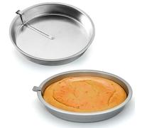 Otbushit Molde redondo para pasteles de 9 pulgadas, fácil liberación con hoja giratoria incorporada, moldes para hornear fáciles de limpiar para cocina, 2 uds.