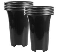 Otbushit Paquete de 10 macetas Altas de plástico Reutilizables con Orificios de Drenaje, macetas Grandes para vivero para Plantas de Interior y Exterior, Verduras y Flores