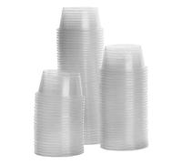 Otbushit Plato de alimentación para Reptiles, Cuenco de Agua, 100 Uds., Vasos Transparentes para Comida Gecko, Cuenco de alimentación de plástico para lagartos Gecko con Cresta, Mascotas pequeñas