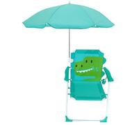 Otbushit Silla de Playa para niños con sombrilla, Dosel portátil Plegable y Desmontable con Bonito patrón de Animales para Verano al Aire Libre, cocodrilo