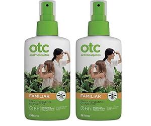 OTC Antipiojos Antimosquitos - Spray Familiar Repelente de Insectos - Eficaz contra el Mosquito Tigre - Para Adultos y Niños Mayores de1 Años - Protección 6 h - Envase de 100 ml (Paquete de 2)