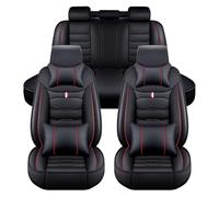 OTCPP 5 Piezas Fundas Asientos Coche para Hyundai Tucson Hybrid 2022-2024,Funda Asiento Coche Delanteros Y Traseros Impermeable Juegos Cubreasientos Protector Accesorios,E Black+Red
