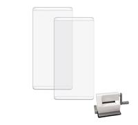 OTCRAFT 2 piezas/1 par de mini almohadillas de corte para máquina de troquelado; mini placas de corte de plástico de policarbonato transparente, almohadillas de corte de 5.5 x 2.6 pulgadas (14 x 6.5